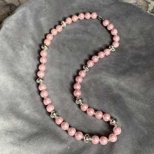 Pink pearl necklace